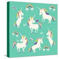 Unicorn Frolic-Heather Rosas-Stretched Canvas
