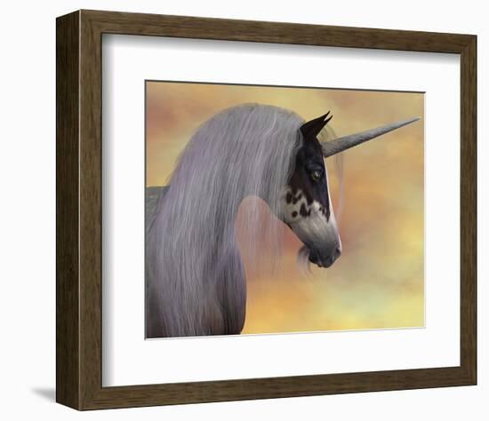 Unicorn Head Portrait-null-Framed Art Print