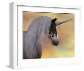 Unicorn Head Portrait-null-Framed Art Print