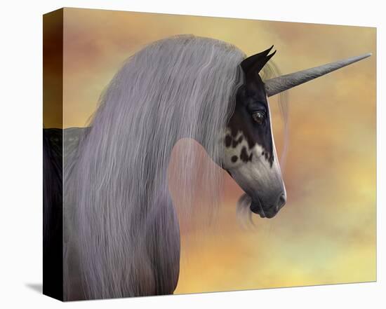 Unicorn Head Portrait-null-Stretched Canvas