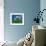 Unicorn in the Field with Moon-null-Framed Art Print displayed on a wall