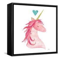 Unicorn Magic II Heart Sq-Melissa Averinos-Framed Stretched Canvas