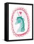 Unicorn Magic II with Border-Melissa Averinos-Framed Stretched Canvas