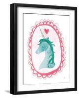 Unicorn Magic II with Border-Melissa Averinos-Framed Art Print