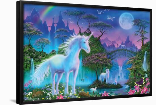 Unicorn Meadow-null-Framed Standard Poster