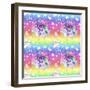 Unicorn Rainbow Ombre Pattern-Sheena Pike Art And Illustration-Framed Giclee Print