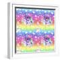 Unicorn Rainbow Ombre Pattern-Sheena Pike Art And Illustration-Framed Giclee Print