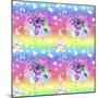 Unicorn Rainbow Ombre Pattern-Sheena Pike Art And Illustration-Mounted Giclee Print