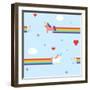 Unicorn Seamless Vector Pattern-dmitriylo-Framed Art Print