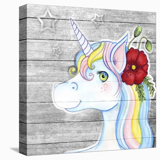 Unicorn Silver-Valarie Wade-Stretched Canvas