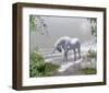 Unicorn Spring Snow Mountains-null-Framed Art Print