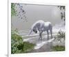 Unicorn Spring Snow Mountains-null-Framed Art Print