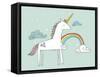 Unicorn Vector/Illustration-lyeyee-Framed Stretched Canvas