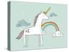 Unicorn Vector/Illustration-lyeyee-Stretched Canvas