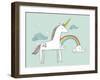 Unicorn Vector/Illustration-lyeyee-Framed Art Print