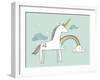 Unicorn Vector/Illustration-lyeyee-Framed Art Print