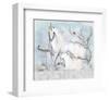 Unicorn with Foal in Winter -null-Framed Art Print