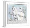 Unicorn with Foal in Winter -null-Framed Art Print