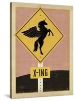 Unicorn X-ing Sign-Anderson Design Group-Stretched Canvas