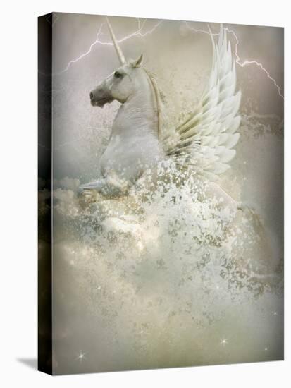 Unicorn-Lynne Davies-Stretched Canvas