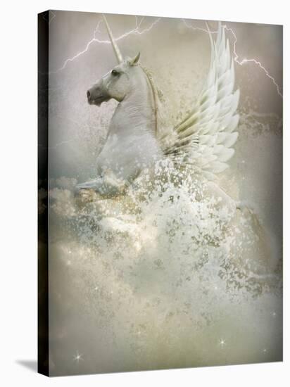 Unicorn-Lynne Davies-Stretched Canvas