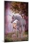 Unicorns Mare and Foal-null-Mounted Art Print