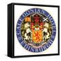 Unicorns, Shields Label-null-Framed Stretched Canvas