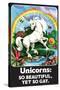 Unicorns So Beautiful Yet So Gay Funny Poster-Ephemera-Stretched Canvas