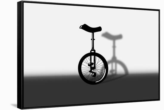 Unicycle Portrait-exty-Framed Stretched Canvas