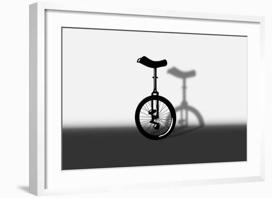 Unicycle Portrait-exty-Framed Art Print