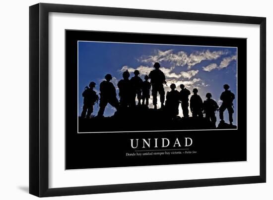 Unidad. Cita Inspiradora Y Póster Motivacional-null-Framed Premium Photographic Print