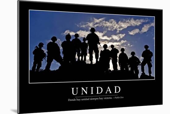 Unidad. Cita Inspiradora Y Póster Motivacional-null-Mounted Photographic Print