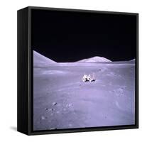 Unident. Apollo 17 Astronaut in Lunar Surface Vehicle During Lunar Exploration-null-Framed Stretched Canvas