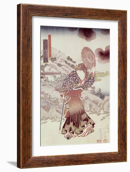 Unidentified Actor as Kosanro Ichojosei by Shunko Hokuei-null-Framed Giclee Print