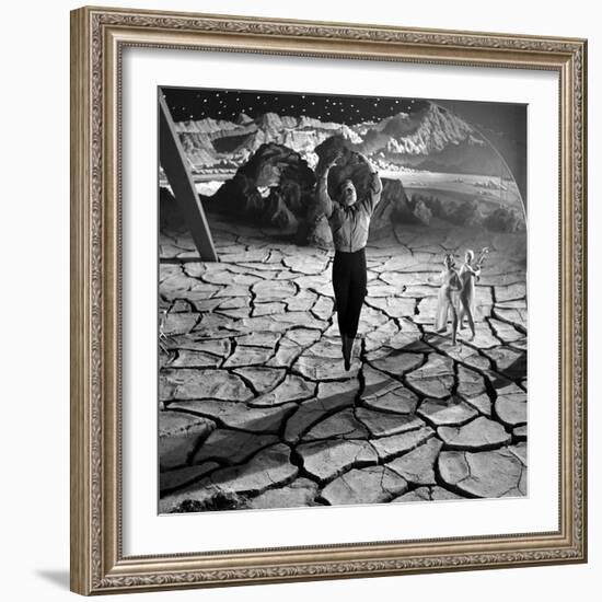 Unidentified Actor on Set of Film 'Destination Moon', 1950-Allan Grant-Framed Photographic Print