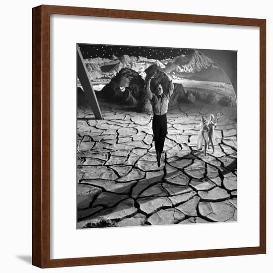 Unidentified Actor on Set of Film 'Destination Moon', 1950-Allan Grant-Framed Photographic Print