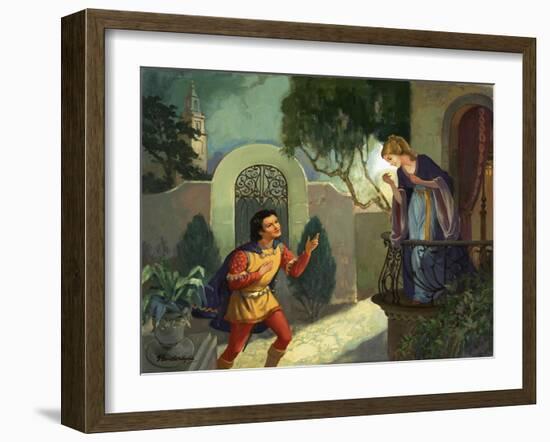 Unidentified Balcony Scene, Possibly Romeo and Juliet-Van Der Syde-Framed Giclee Print