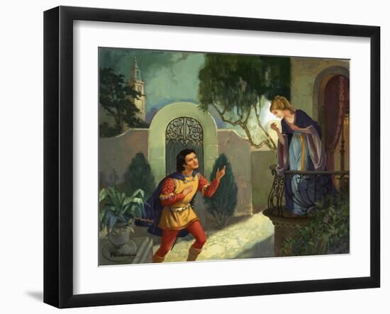 Unidentified Balcony Scene, Possibly Romeo and Juliet-Van Der Syde-Framed Giclee Print