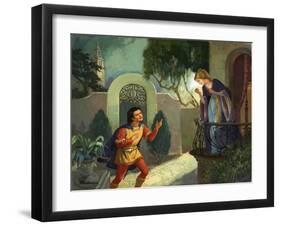 Unidentified Balcony Scene, Possibly Romeo and Juliet-Van Der Syde-Framed Giclee Print