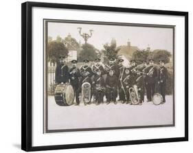 Unidentified Band in a Suburban Setting Probably in Northwest London-null-Framed Photographic Print