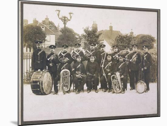 Unidentified Band in a Suburban Setting Probably in Northwest London-null-Mounted Photographic Print