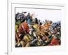 Unidentified Battle Scene with Armoured Cavalry Horses Used Against Enemy with Spears-null-Framed Giclee Print