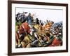 Unidentified Battle Scene with Armoured Cavalry Horses Used Against Enemy with Spears-null-Framed Giclee Print