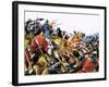 Unidentified Battle Scene with Armoured Cavalry Horses Used Against Enemy with Spears-null-Framed Giclee Print