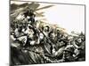 Unidentified Battle with Zulu Warriors, Possibly Roarke's Drift-null-Mounted Giclee Print