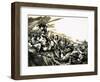 Unidentified Battle with Zulu Warriors, Possibly Roarke's Drift-null-Framed Giclee Print