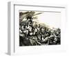 Unidentified Battle with Zulu Warriors, Possibly Roarke's Drift-null-Framed Giclee Print