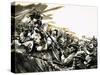 Unidentified Battle with Zulu Warriors, Possibly Roarke's Drift-null-Stretched Canvas