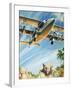 Unidentified Bi-Plane Flying over North Africa-null-Framed Giclee Print