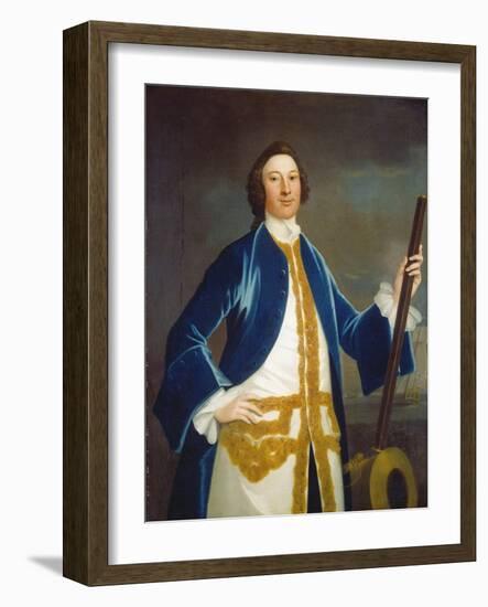 Unidentified British Naval Officer, c.1745-John Wollaston-Framed Giclee Print